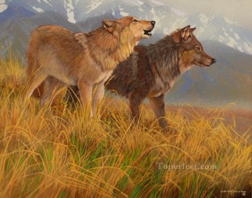Lobo Painting - sombras de lobos